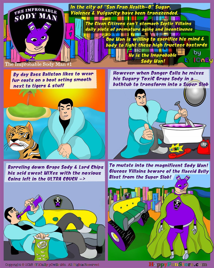 The Improbable Sody Man #1 Poster - Happy Fun Store  
