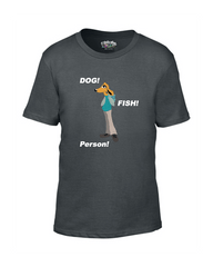 Youth Dog Fish Person Kids T - Happy Fun Store  
 - 3
