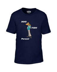 Youth Dog Fish Person Kids T - Happy Fun Store  
 - 4